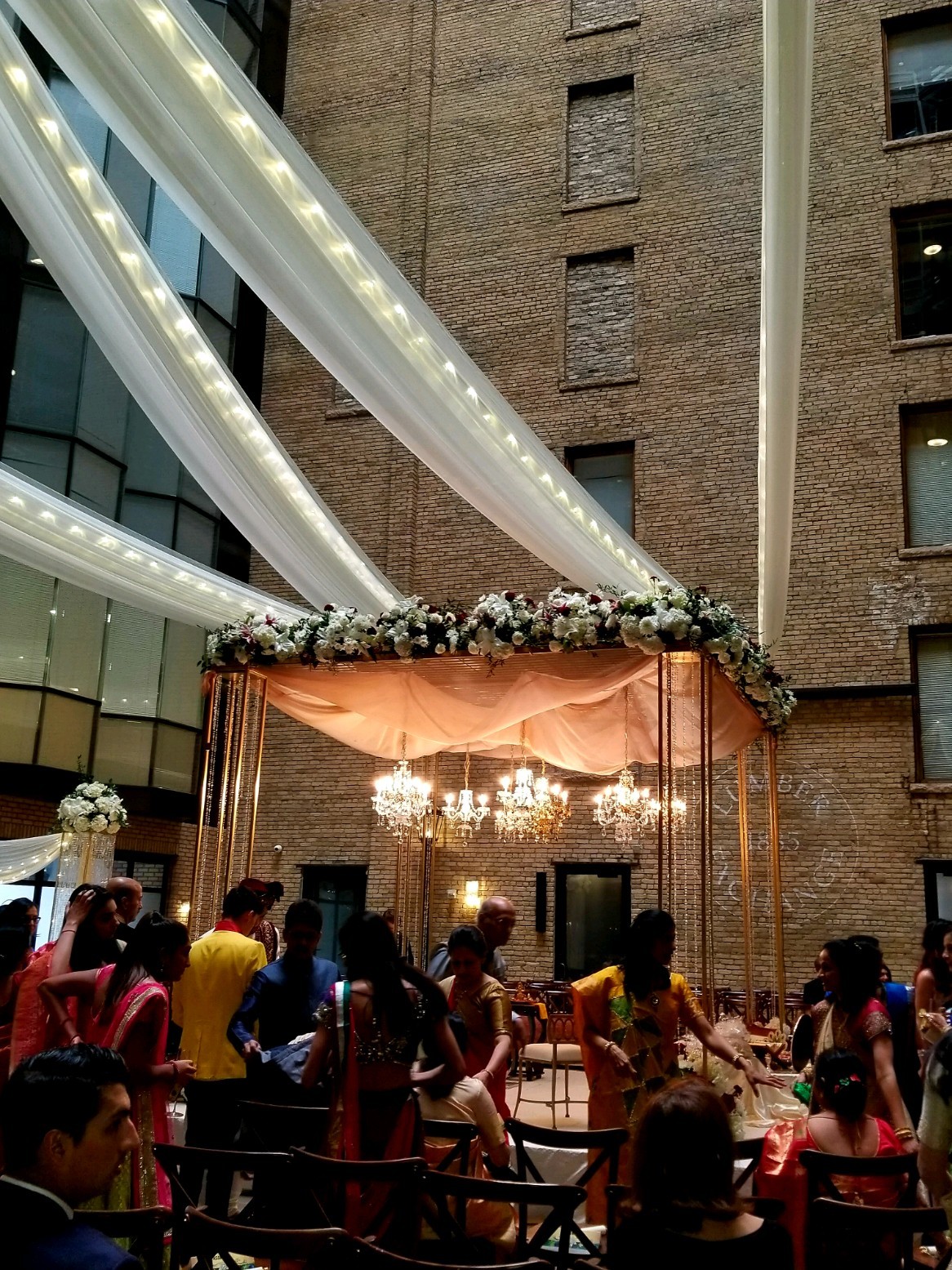 Haldi Ceremony Pavilion with Festive Florals